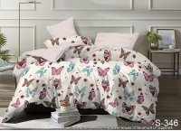 Постельное белье сатин люкс TAG - S346, полуторный